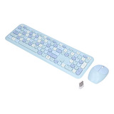 Combo Inalámbrico De Teclado Y Ratón, 2,4 G, Retro, Multicol