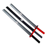 Kit 3 Katanas Com Bainha Vermelho, Preto E Cinza