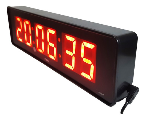 Cronômetro Relógio Digital De Parede Led Academia 32x9x4 Cm