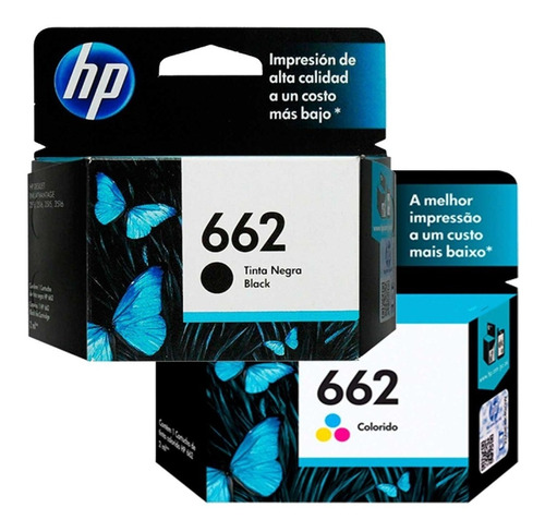 Cartuchos 662 Combo Original Hp Negro + Color 1515 2515