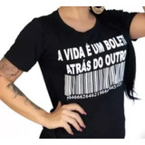 5 T-shirts Feminina Frases Roupas Atacado Revenda 