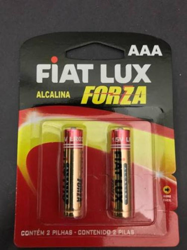 Pilha Alcalina Aaa Palito Forza Fiat Lux Caixa Com 24 Pilhas