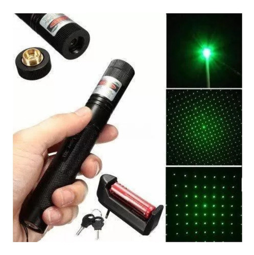 Apuntador Laser Verde 3000 Mw Recargable Uso Rudo + Cargador