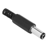 250 Peças - Plug P4 2,1x5,5x9mm Plastico Preto Para Cabo 