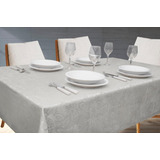 Toalha De Mesa Jacquard 4 Lugares 100x100  Admirare Cor Silver