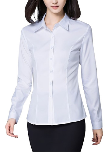 Camisa Formal Profesional De Manga Larga Para Mujeres