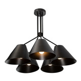 Lámpara Colgante Lumimexico 23124-2  Dark Decor Negro E27 60w 5 Luces