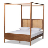 Baxton Studio Malia - Cama Moderna Y Contemporanea Con Dosel