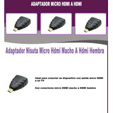 Adaptador Micro Hdmi Macho A Hdmi Hembra Nisuta Ns-admicrohd