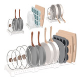 Decostatue Pots-and-pans-organizer-rack For Kitchen Cabinet,