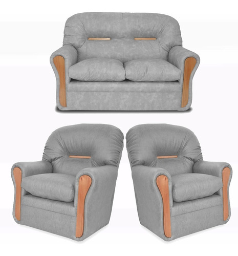 Juego De Living Bilbao Sofá +2 Sillones Sillon Interliving