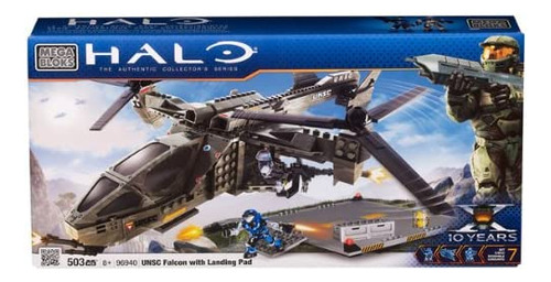 Mega Bloks Halo Unsc Falcon Con Plataforma De Aterrizaje