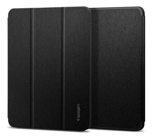 Capa Spigen Compativel Com Apple iPad Air 2020 10,9 Polegadas Urban Fit Com Tampa E Fecho Magnético E Suporte Para Apple Pencil Cor Preto