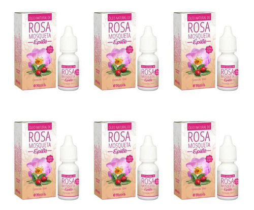 Oleo Corporal Rosa Mosqueta Epile 10ml - Kit Com 6un