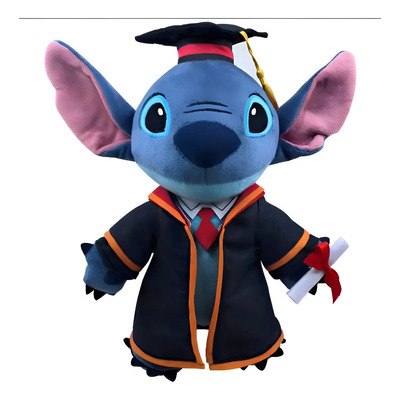 Peluche En Pie Mediano 30cm Stitch Graduacion Lilo Y Stitch Color 30cm Toga Negra | Meses sin interés