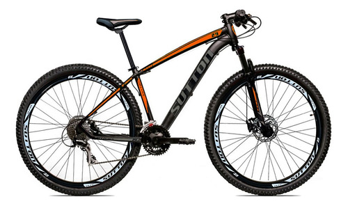 Mountain Bike Sutton New Aro 29 19 27v Pto/laranja/prateado Cor Preto/laranja/prateado Tamanho Do Quadro 19