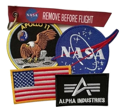Kit Combo Promoción Parches Nasa Astronauta Piloto Apollo11