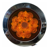 Plafon 12 Led Redondo 4 PuLG Cuarto/direccional/stop Ambar