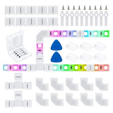 Kit Conectores Led 46 Pcs Para Tira De Luces Rgb 5050 10mm