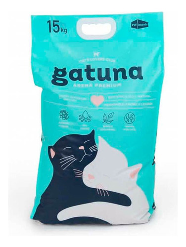 Gatuna Arena Premium 15 Kg X 15kg De Peso Neto