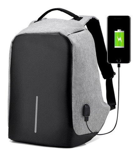 Mochila Antirrobo Carga Usb Impermeable Escolar Laptop 15 