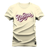 Camiseta Algodão T-shirt Premium Estampada Newyork Scrip