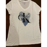 Playera Calvin Klein Mujer Blanca Xs Original