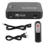 Divisor De Control Remoto 3x1 4k Hdmi 2.0 Hdmi Ir Hd