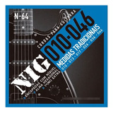Encordoamento Nig Guitarra 010 /.046 N-64 Encapadas Niquel