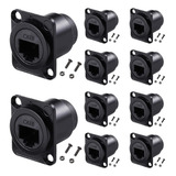 Penglin 10pcs Acoplador Rj45 Tipo D, Conector De Montaje ...