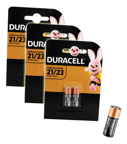 Pilha Alcalina Mn21 23 A23 12v Duracell 2u Kit 3