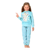 Pijama Franela Frozen Caffarena Talla 10 Celeste 30887