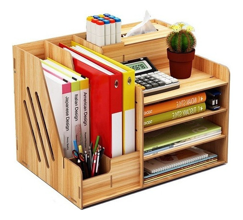 Estante Organizador De Madera Para Escritorio Elegante