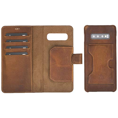 Funda Cartera Para Samsung Galaxy S10 Antique Cafe Piel Sint