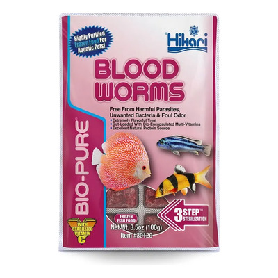 Hikari Blood Worms Bio-pure Alimento Congelado Para Peces | Envío gratis