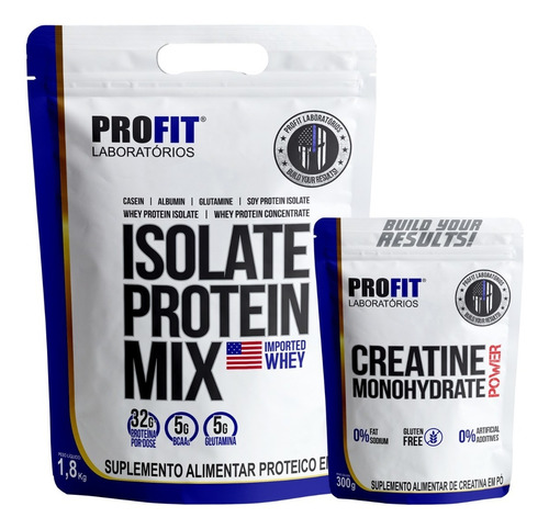 Combo Whey Protein Isolate Mix 1.8k + Creatina 300g - Profit