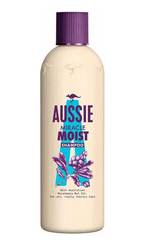 Shampoo Aussie  Miracle Moist Para Cabelos Secos 300 Ml