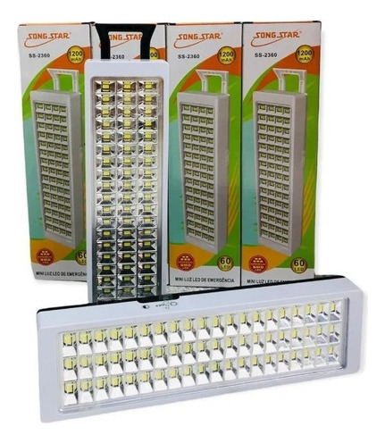 Lampada De Emergência C/60 Leds 3w Bivolt Branco Frio