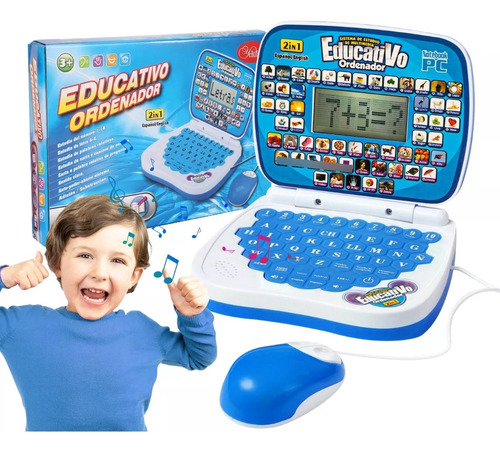 Computadora Laptop De Juguete Aprendizaje Bilingüe Para Niño