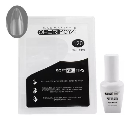 Kit Soft Gel Líquido + Tips Soft Gel Cherimoya