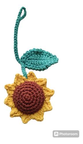 Llavero Girasol A Crochet 