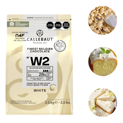 Chocolate Belga Blanco W2 28% Callets Callebaut Bolsa 2.5kg | MercadoLibre