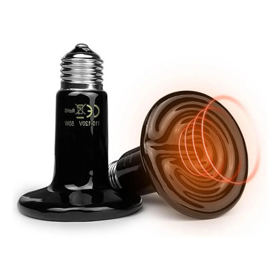 Foco Cerámica 50w Acuario Reptiles Luz Nocturna | MercadoLibre
