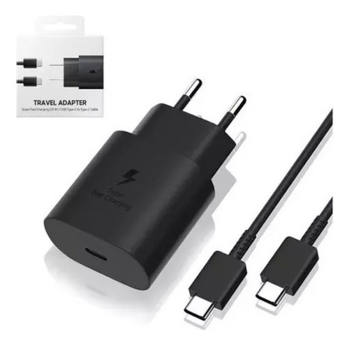 Cargador Samsung 25w Carga Súper Rápida S23 + Cable Usb-c