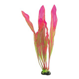 Planta Artificial Soma Economy 30cm Rosa E Verde P/ Aquários