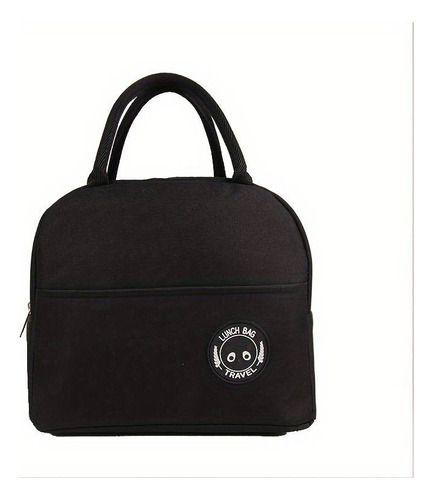 Bolsa Lonchera Térmica Color Negro Para Vianda O Colación