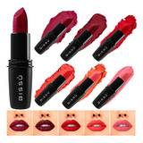 Kit Set 11 Lipstick Bissu Humectantes Tonos Red Velvet