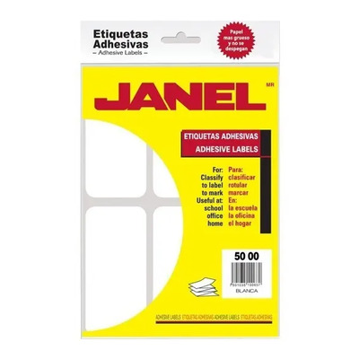 Etiquetas Blancas Janel No.25 De 50x100 Mm 1 Paquete | MercadoLibre