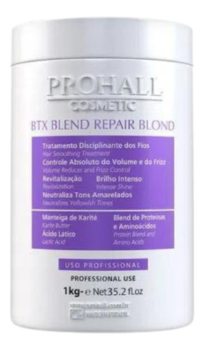  Btx Capilar Selagem Orgânica Blend Repair Blond Prohall 1kg