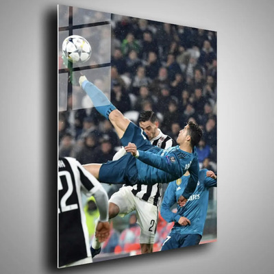 Cuadro Metalico Cr7 Chilena Gol Epico Futbol Deportes 40x60 Cristiano Ronaldo | Meses sin interés